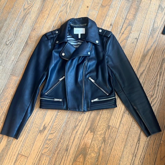 Cropped Moto Leather Jacket - Picture 1 of 5